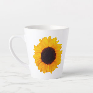 Sunflower Orange Yellow Black Floral 4Kate Latte Mug