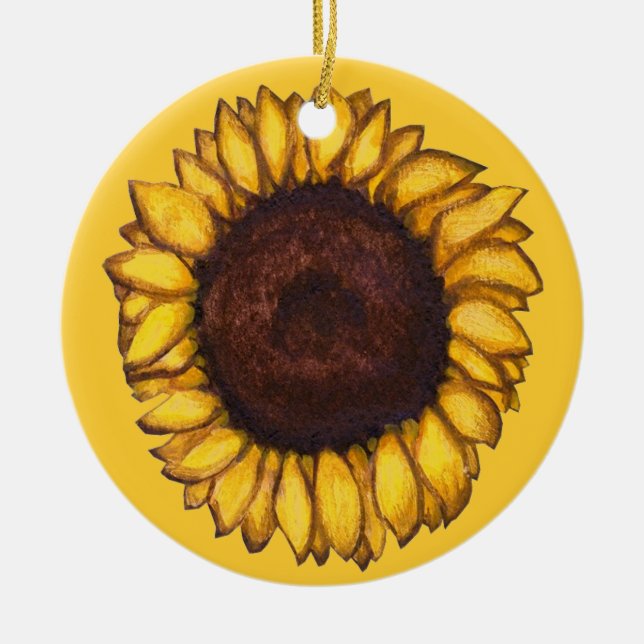 Sunflower Ornament Beautiful Yellow Flower Decor (Front)