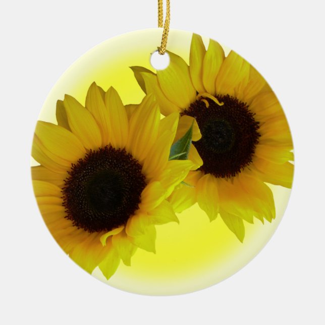 Sunflower Ornament Beautiful Yellow Flower Decor (Front)