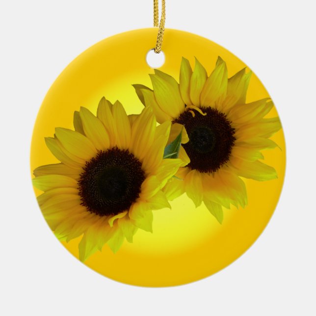 Sunflower Ornament Beautiful Yellow Flower Decor (Front)