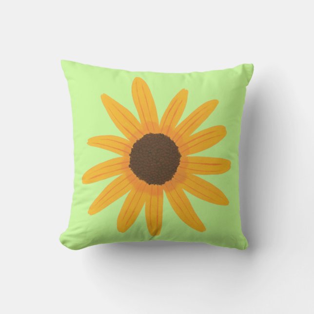 Sunflower Painting Pillow (Front)