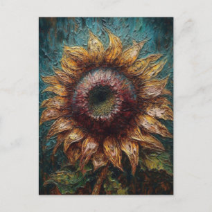 Sunflower Painting Postcard