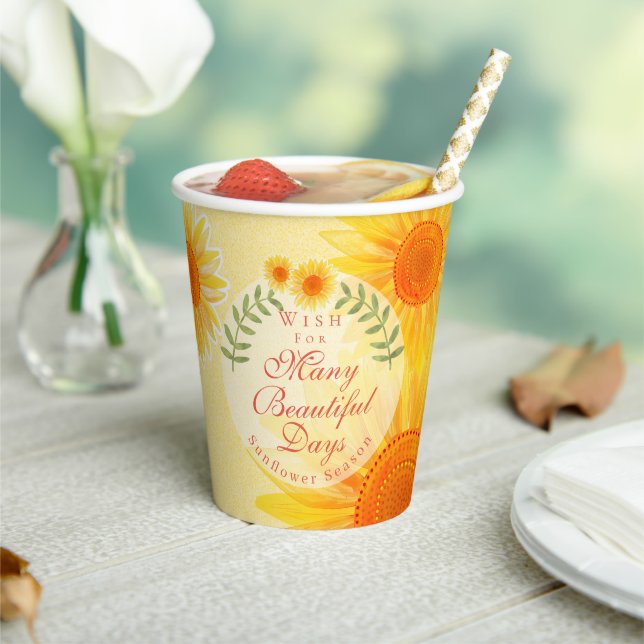 Sunflower Paper cup (Insitu)