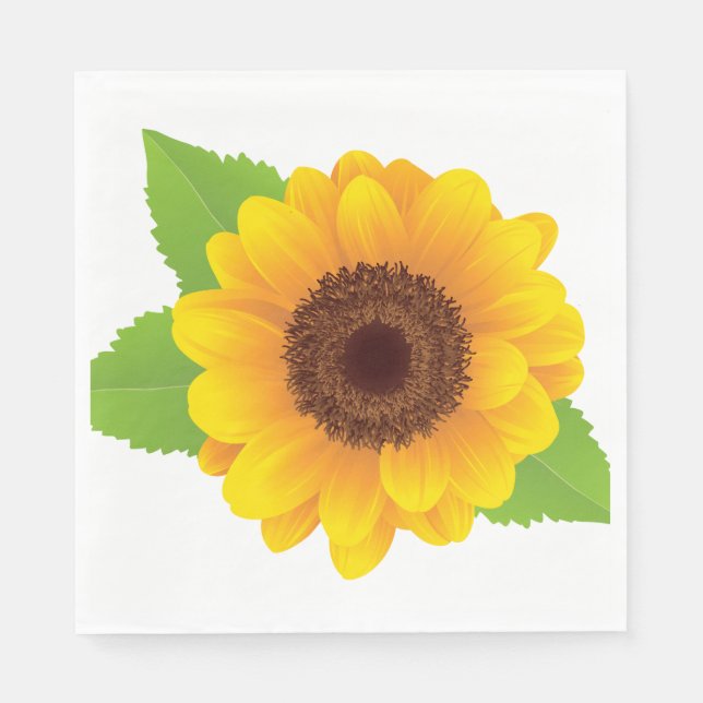 Sunflower Paper Napkins (Front)