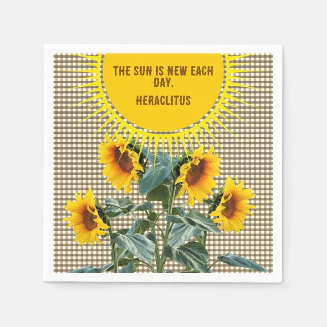 Sunflower Paper Party Napkins (Front)