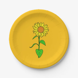 Sunflower Paper Plate