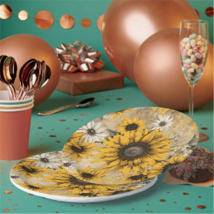 Sunflower Paper Plate