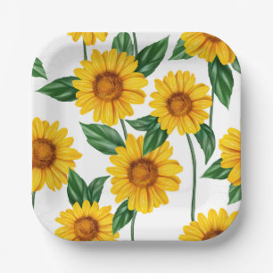 Sunflower Paper Plate