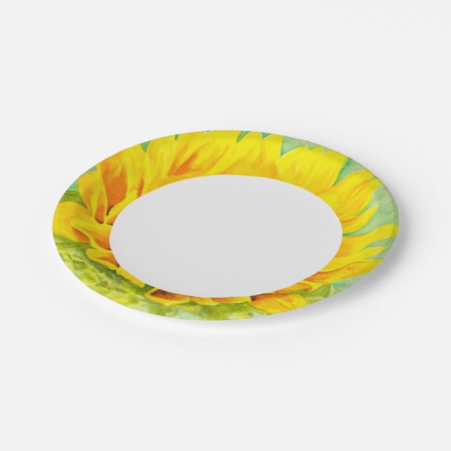 Sunflower Paper Plate (Angled)