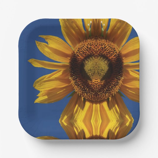 Sunflower  paper plate (Front)