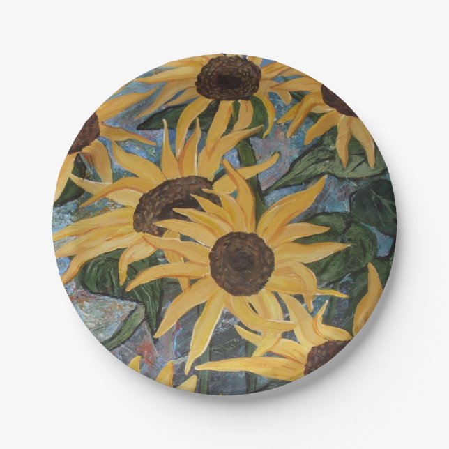 Sunflower Paper Plates (Front)