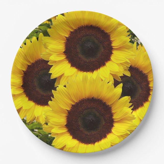 Sunflower Paper Plates (Front)
