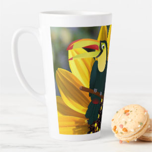 Sunflower Parrot Latte Mug