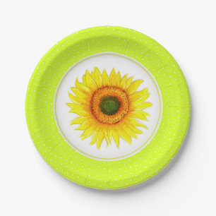 Sunflower party paper plate