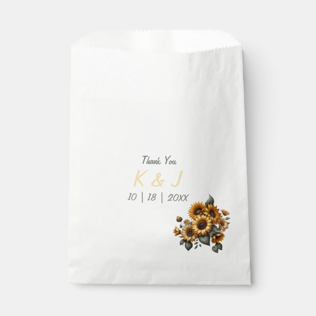 Sunflower Patch Favour Bag (Front)