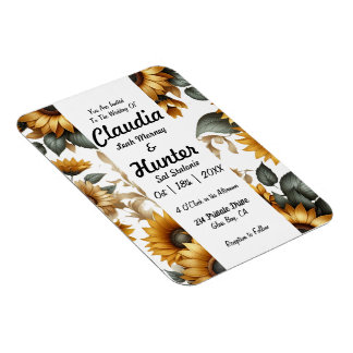 Sunflower Patch Invitation Magnet