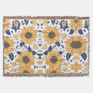 Sunflower pattern cozy Blanket for New Home