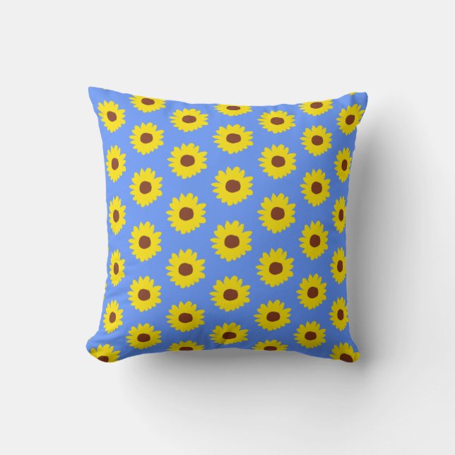 Sunflower Pattern Cushion (Front)