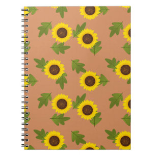 Sunflower Pattern Design – Cute Floral Aesthetic Notebook