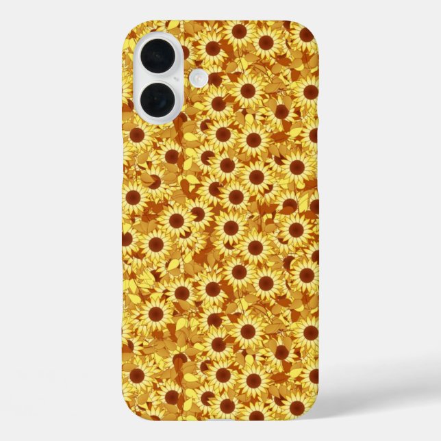 Sunflower pattern - gold, yellow and brown Case-Mate iPhone case (Back)