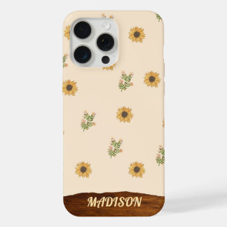 Sunflower Pattern iPhone 15 Pro Max Case