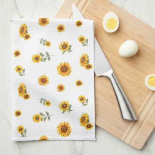 Sunflower Pattern Large Kitchen Towel
