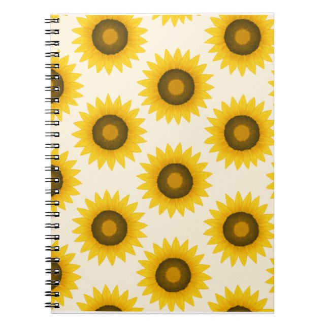 Sunflower Pattern  Notebook (Front)