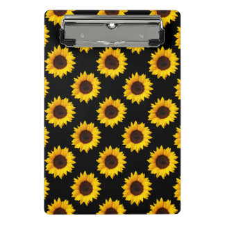 Sunflower Pattern Print Mini Clipboard