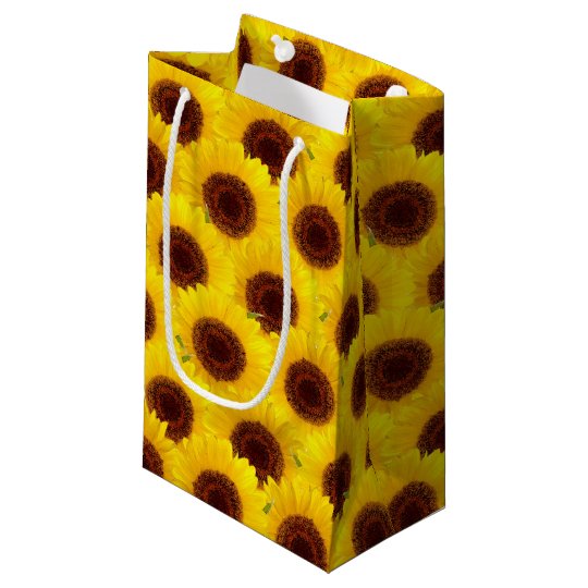 Sunflower pattern small gift bag | Zazzle.com.au