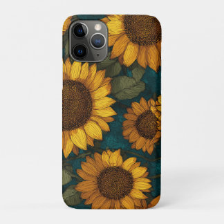 Sunflower Pattern – Summer Floral iPhone 11 Pro Case