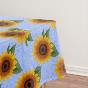 Sunflower pattern tablecloth