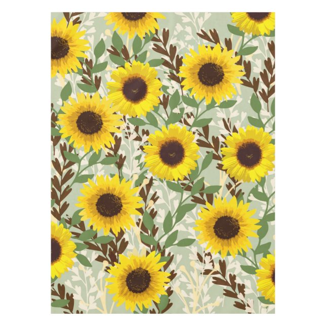 Sunflower Pattern Tablecloth (Front)