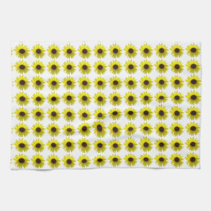 Sunflower Pattern Tea Towel