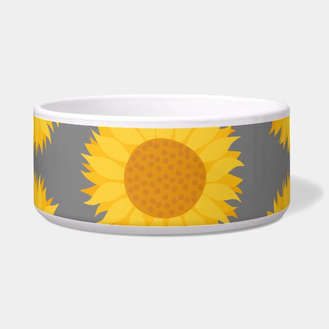 Sunflower Pattern. Yellow and Grey. (Front)