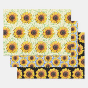 Sunflower Patterns Wrapping Craft Paper