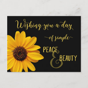 Sunflower Peace & Beauty Postcard
