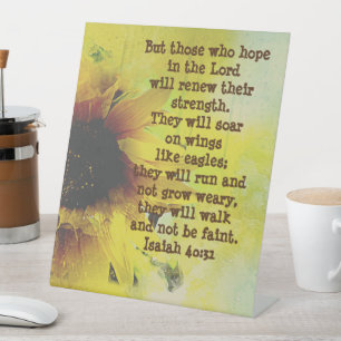 Sunflower Pedestal Tabletop Sign