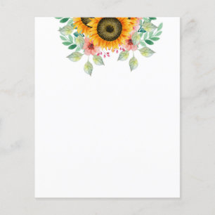 Sunflower  Personal Stationery Paper 