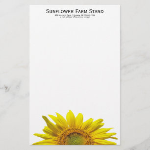 Sunflower Personal Writing Paper