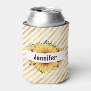 Sunflower Personalise Name Tall Can Cooler