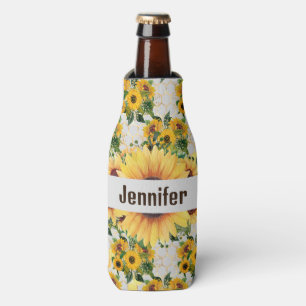 Sunflower Personalise Name Tall Seltzer Can Cooler