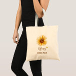 Sunflower Personalised Brides Maid Name Tote Bag<br><div class="desc">Design your own unique tote bag with this Sunflower Personalised Brides Maid Name Tote Bag  . Customise with your name,  monogram,  or other text for a personalised touch. The all-over print design makes it a stylish accessory that stands out from the crowd. Customise yours today!</div>