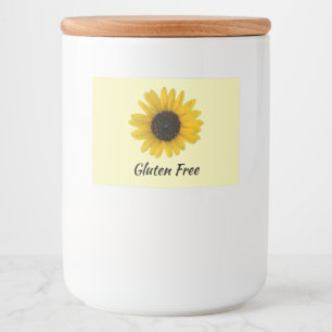 Sunflower Personalised Food Label