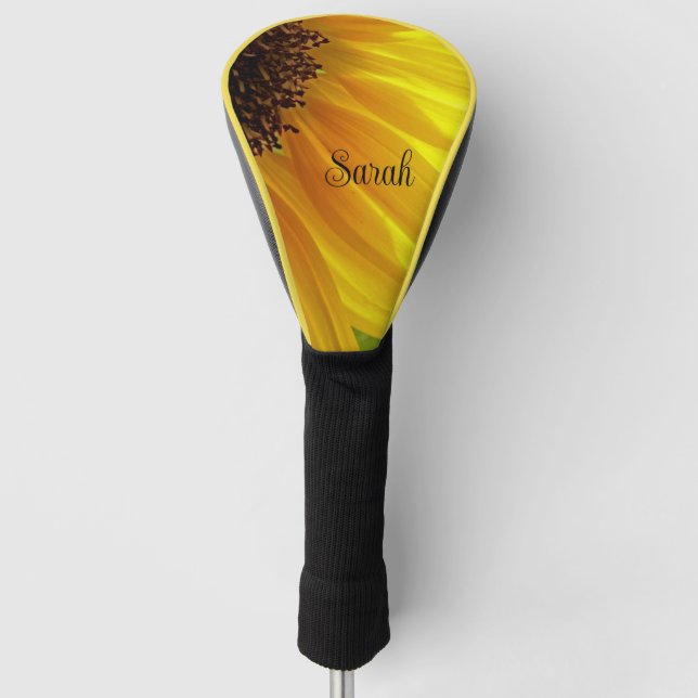 Sunflower Personalised Golf Head Cover (Front)
