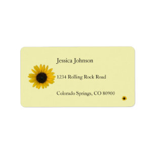 Sunflower Personalised Label