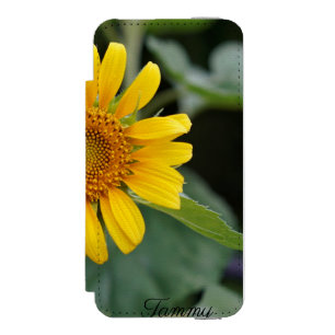 Sunflower Personalised Name Incipio Watson™ iPhone 5 Wallet Case