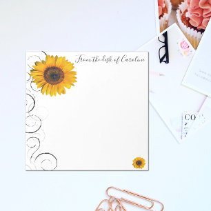Sunflower Personalised Notepad