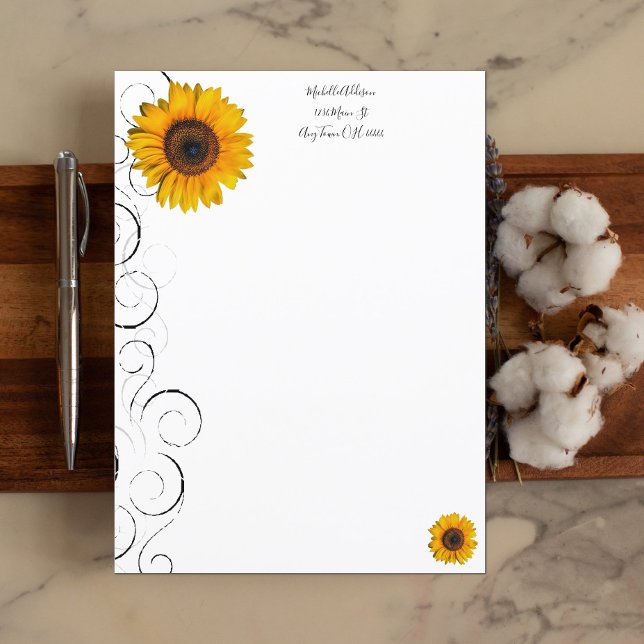 Sunflower Personalised Paper Sheet (Creator Uploaded)