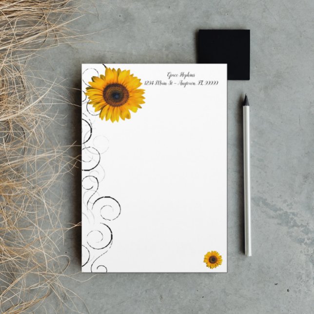 Sunflower Personalised Stationery (Creator Uploaded)
