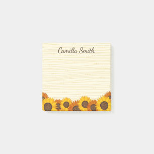 Sunflower personalised sticky notes